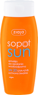 Emulsja do opalania wodoodporna Sopot Sun, SPF 20 ziaja