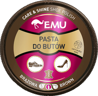 Pasta do butów w puszce - BRĄZOWA EMU