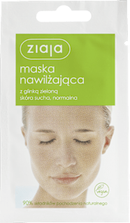 Maska do twarzy nawilżająca z glinką zieloną ziaja