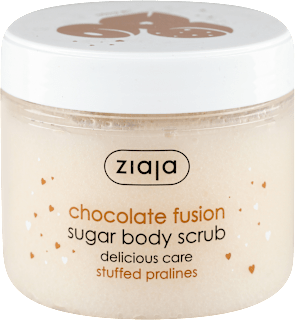 chocolate fusion - šećerni piling, miris: čokoladne praline ziaja