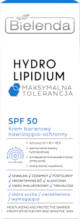 Krem barierowy nawilżająco - ochronny SPF 50, HYDRO LIPIDUM Maksymalna Tolerancja Bielenda