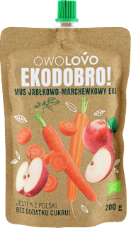 Mus BIO jabłkowo-marchewkowy OWOLOVO