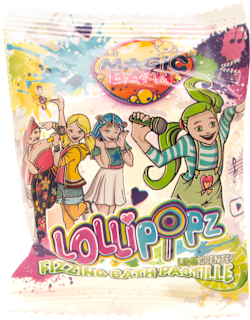 šumivé tablety do vany Lollipopz  MAGIC BATH