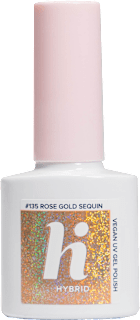 Ojă semi-permanentă 135 Rose Gold Sequin hi Hybrid