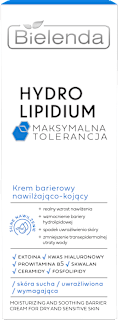 Krem barierowy nawilżająco - kojący, HYDRO LIPIDUM Maksymalna Tolerancja Bielenda