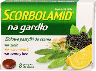 Ziołowe pastylki do ssania SCORBOLAMID