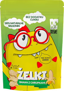 BeRAW Żelki Banan z chrupkami BeRaw