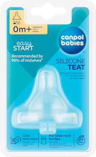 Силиконов биберон с широк накрайник Canpol babies