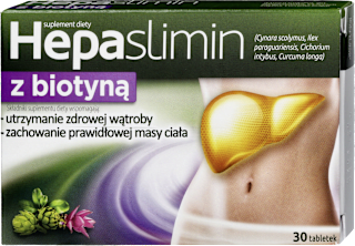 Suplement diety dla zdrowej wątroby z biotyną, tabletki HEPASLIMIN