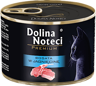 Mokra karma dla kota bogata w jagnięcinę Dolina Noteci Premium