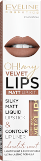 Oh! my Velvet Lips Matt set za usne – 14 Choco Truffle EVELINE COSMETICS