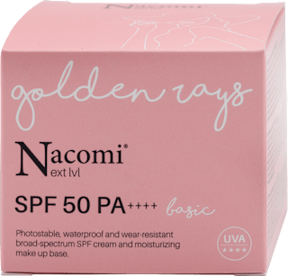 golden rays  hidratantna krema za lice SPF 50 Nacomi