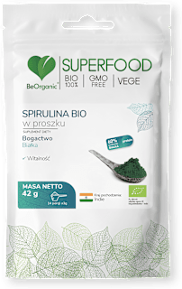 Spirulina BIO w proszku BeOrganic