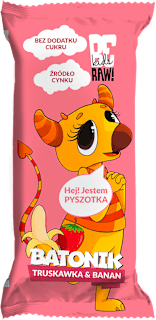 Baton Truskawka Banan BeRaw