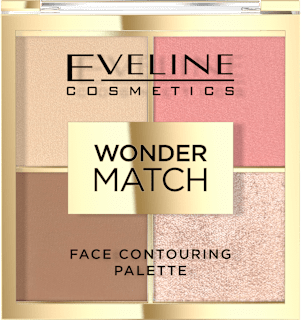 Paleta Do Konturowania Twarzy Wonder Match Nr 02, 4 kolory EVELINE COSMETICS