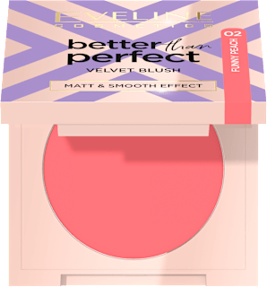 Róż prasowany Better Than Perfect Velvet Blush nr 02 EVELINE COSMETICS
