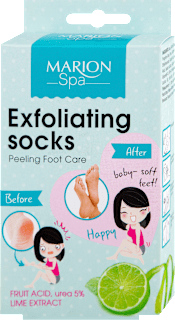 Exfoliating socks spa piling čarape za stopala - ekstrakt limete, 1 par MARION