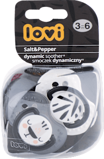 Dynamický silikónový cumlík Salt & Pepper - 3 - 6 m LOVI