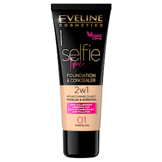 SelfieTime 2u1 tečni puder i korektor  - 01 EVELINE COSMETICS