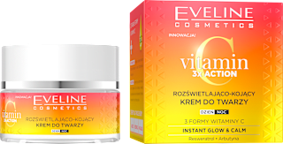 Krem rozświetlająco-kojący na dzień/noc Vitamin C 3xAction EVELINE COSMETICS