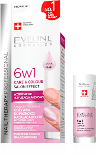 Nail Therapy Care & Colour Salon Effect 6u1 lak za nokte – Pink Pearl EVELINE COSMETICS