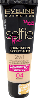 SelfieTime 2u1 tečni puder i korektor - 04 NATURAL EVELINE COSMETICS