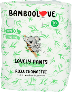 Pieluchomajtki bambusowe XL 12+ kg Bamboolove