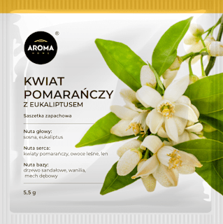 Saszetka zapachowa, kwiat pomarańczy z eukaliptusem AROMA HOME