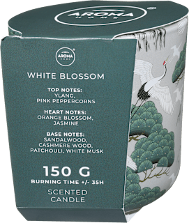 Dišeča sveča v kozarcu White Blossom AROMA HOME