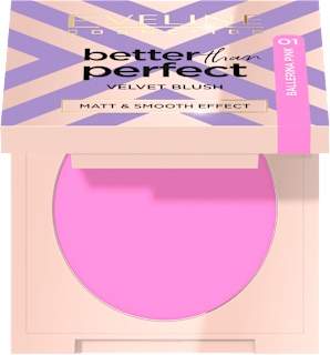 Róż prasowany Better Than Perfect Velvet Blush nr 01 EVELINE COSMETICS