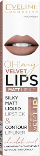 Set za ličenje ustnic OH! my VELVET Lips MATT LIP KIT 11 Cookie Milkshake EVELINE COSMETICS
