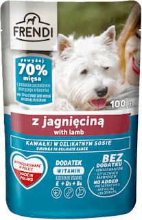 Saszetka dla psa, kawałki w sosie z jagnięciną FRENDI