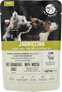 Saszetka dla psa MINI, fileciki z jagnięciną PetRepublic