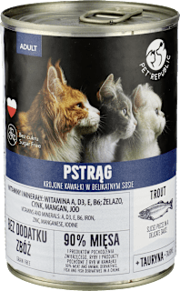 Mokra karma dla kota Adult, kawałki w sosie z pstrągiem PetRepublic