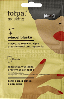 masking więcej blasku maseczka rozświetlająca przeciw oznakom zmęczenia tołpa