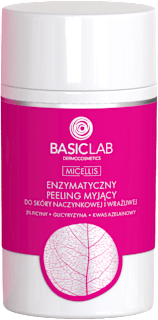 Peeling enzymatyczny myjący do skóry naczynkowej Dermocosmetics Micellis BASICLAB