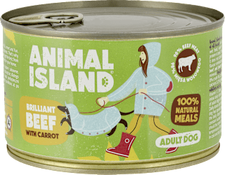 Karma mokra dla psów, wołowina z marchewką  ANIMAL ISLAND