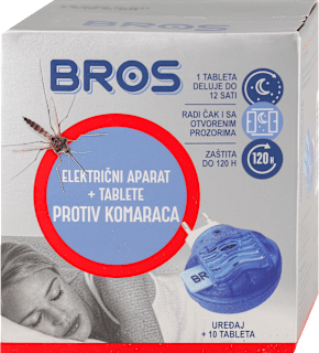 Električni aparat + tablete protiv komaraca BROS