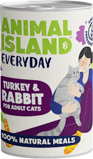 Mokra karma dla kota Everyday, indyk i królik ANIMAL ISLAND