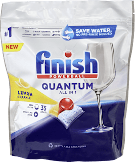 Kapsułki do zmywarek Quantum All in One, cytrynowe Finish
