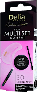 sada pro úpravu obočí tmavě hnědá Delia COSMETICS