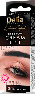 Крем боя за вежди Cream Tint - Nr. 1.0 Black Delia COSMETICS