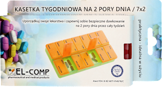 Kasetka do leków tygodniowa na 2 pory dnia 7x2 KALLDERA