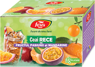 Ceai rece cu fructul pasiunii si mandarine Fares
