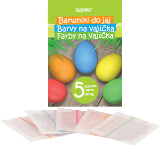 Barwniki do jaj, 5 kolorów Arpex