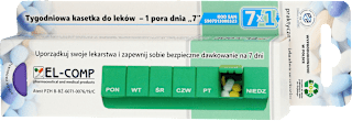 Kasetka do leków tygodniowa na 1 pora dnia KALLDERA