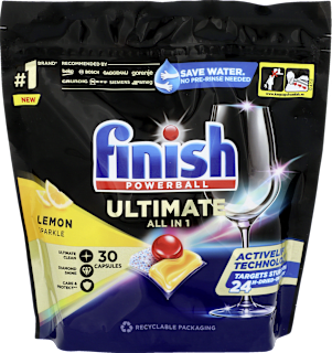 Kapsułki do zmywarek Ultimate All in One, cytrynowe Finish