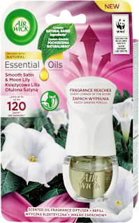 Elektryczny odświeżacz powietrza Księżycowa Lilia Otulona Satyną/Satin Moon Lily Komplet AIR WICK