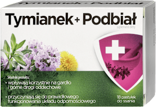 Suplement diety TYMIANEK+PODBIAŁ, pastylki do ssania  AFLOFARM