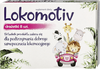 Suplemet diety na poprawę samopoczucia lokomocyjnego LOKOMOTIV, drażetki AFLOFARM